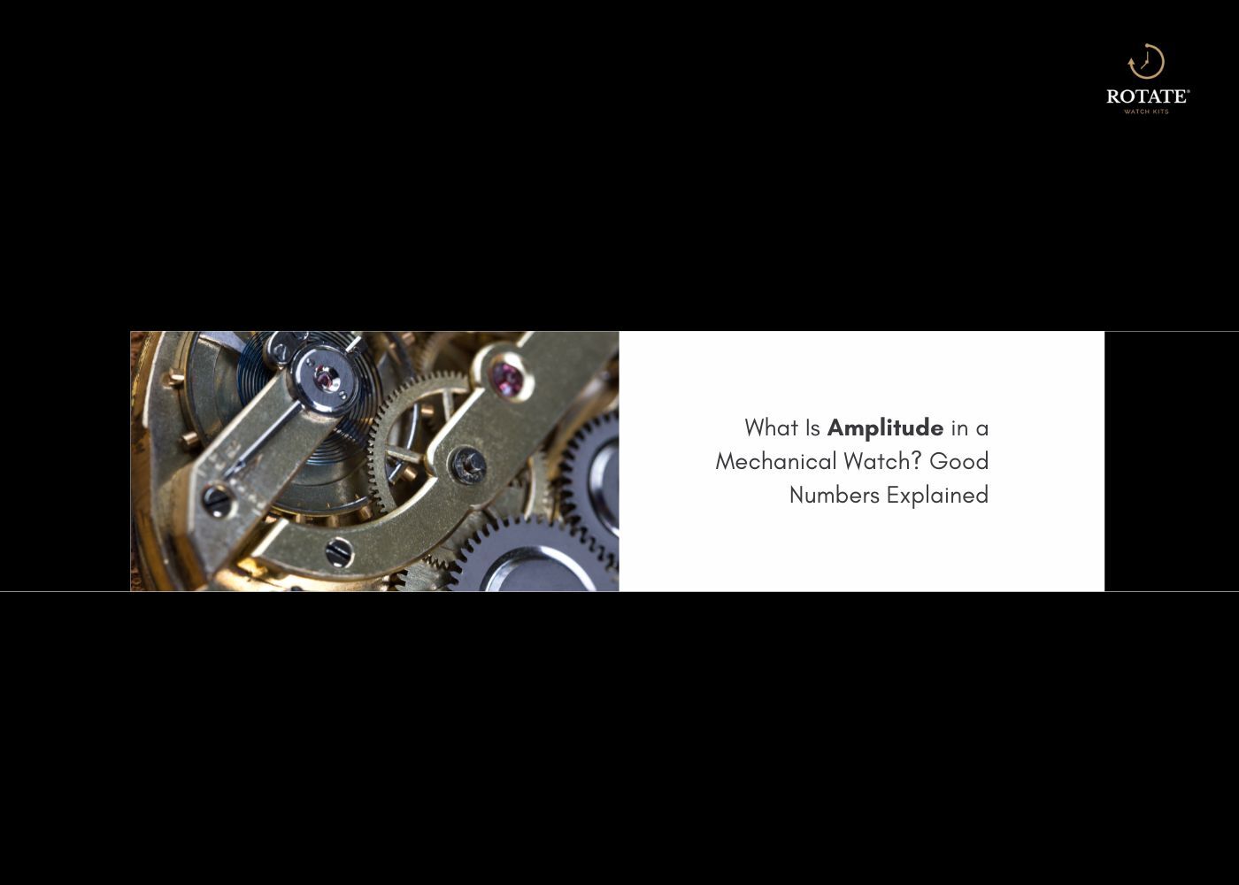 what is amplitude in a mechanical watch