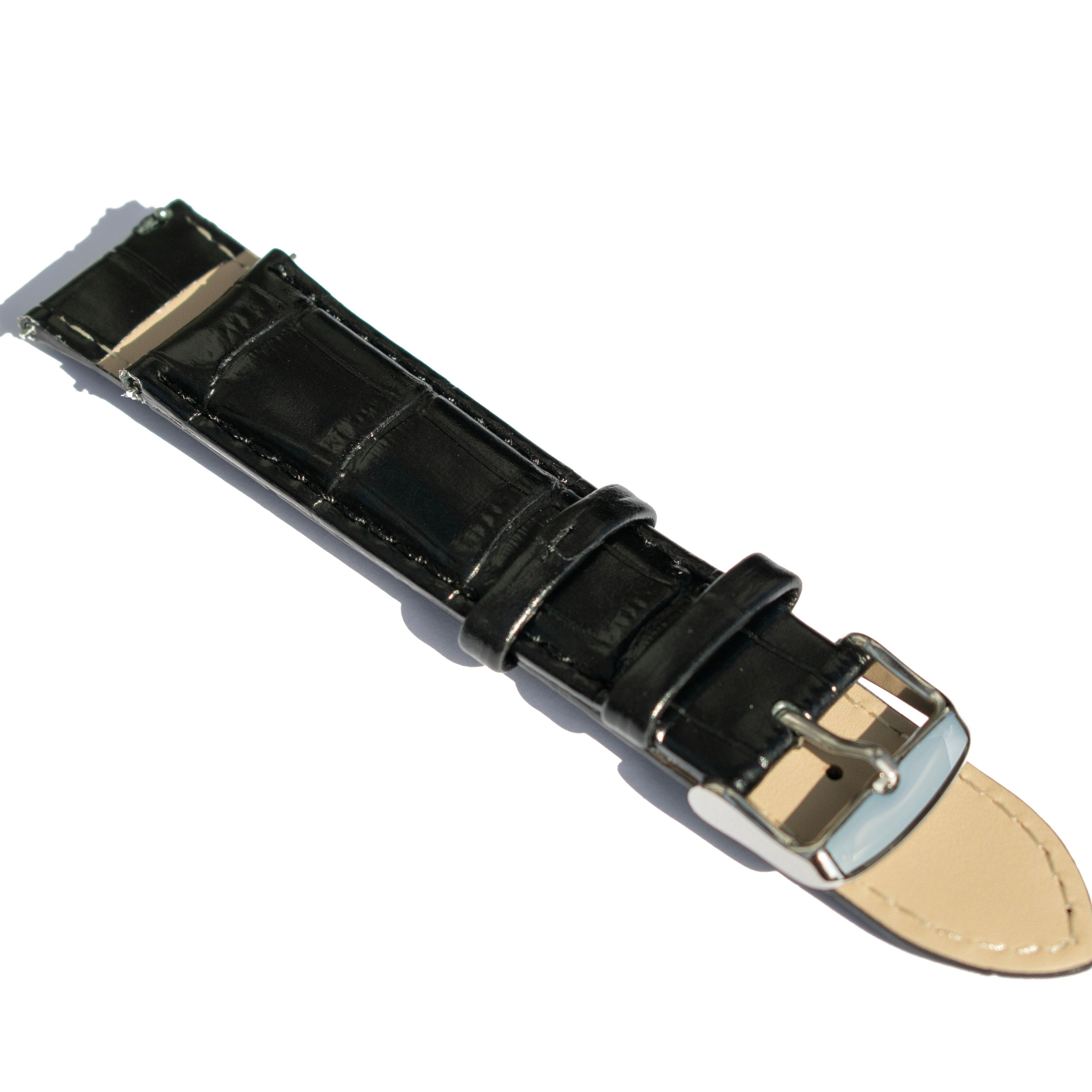 Black Crocodile Straps