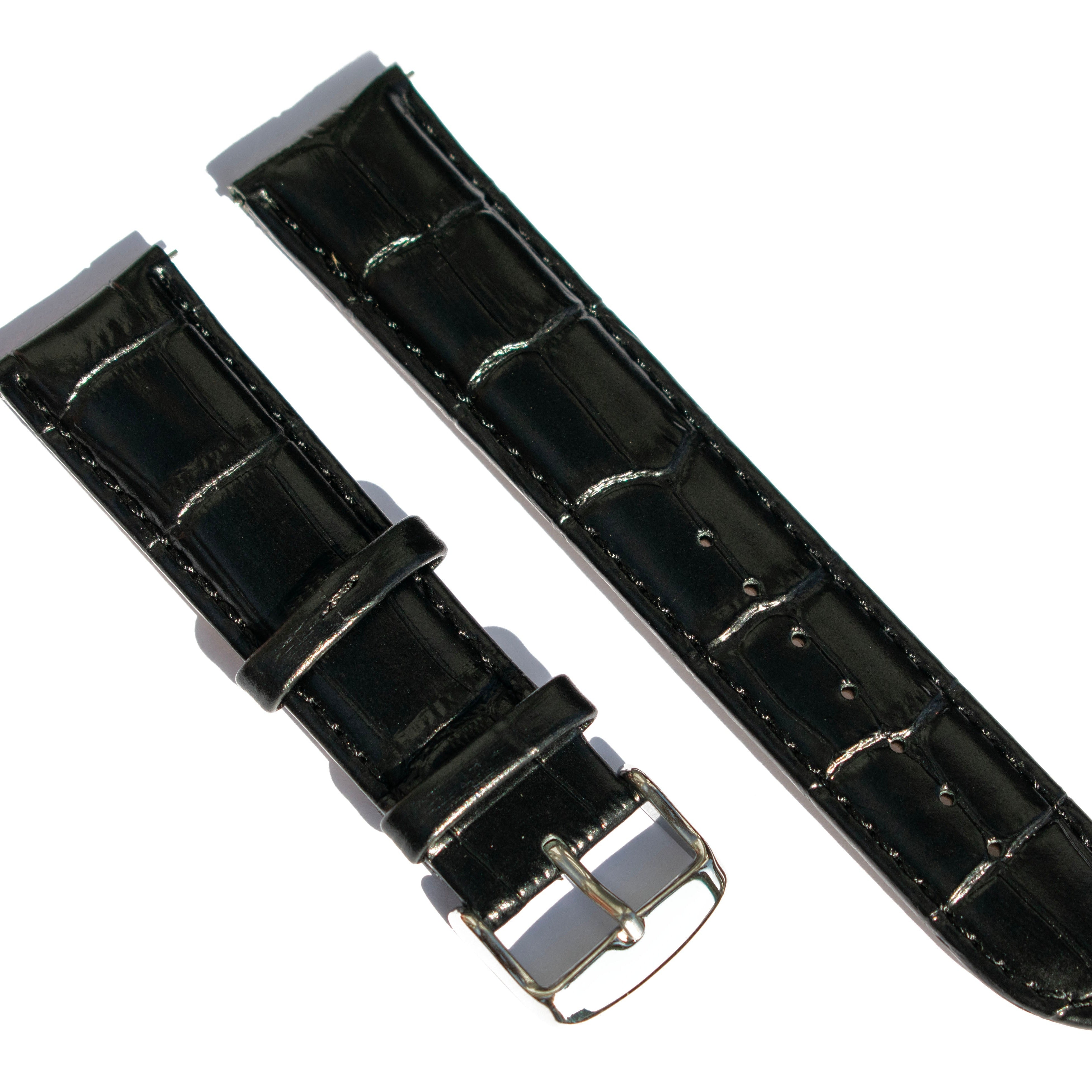 Black Crocodile Straps