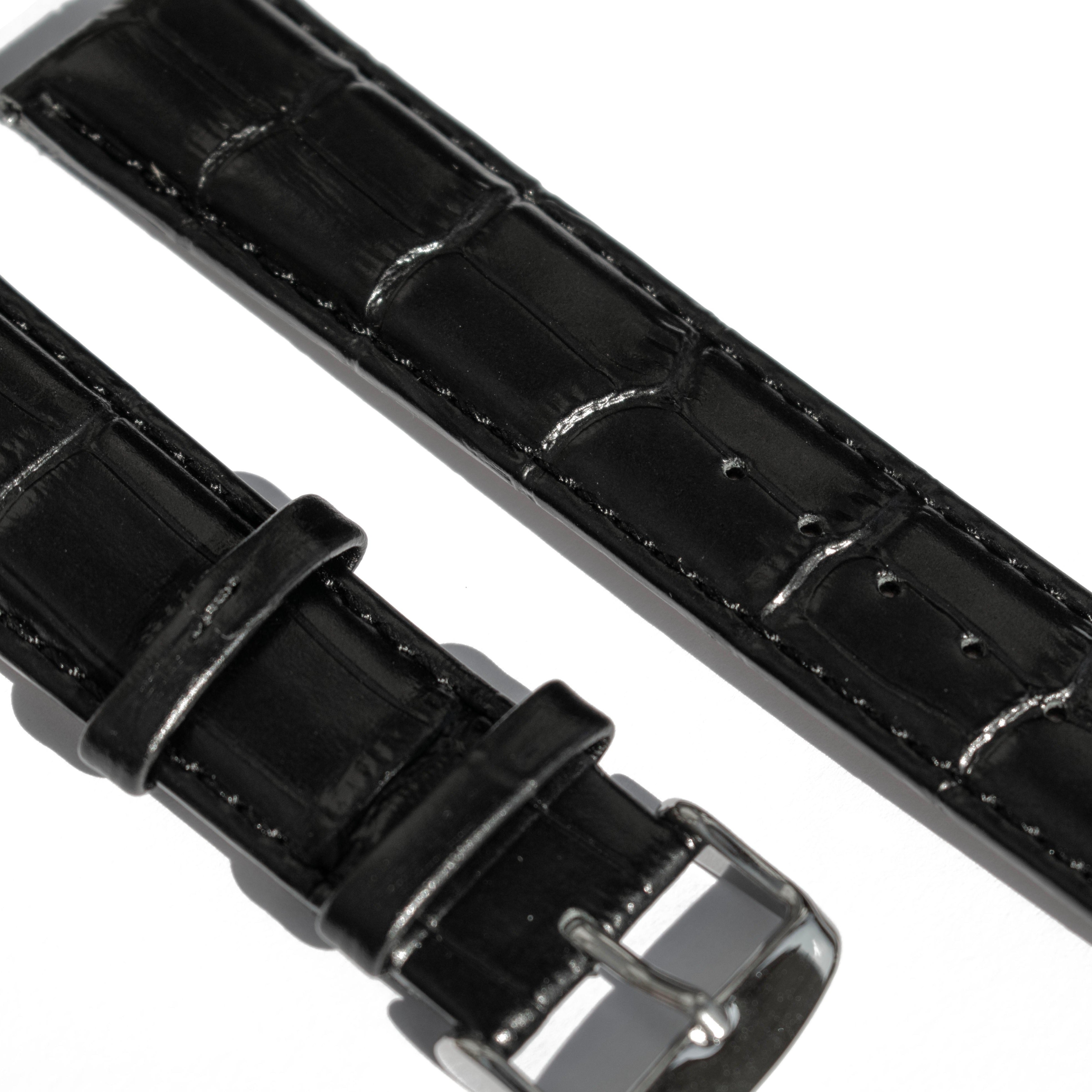 Black Crocodile Straps