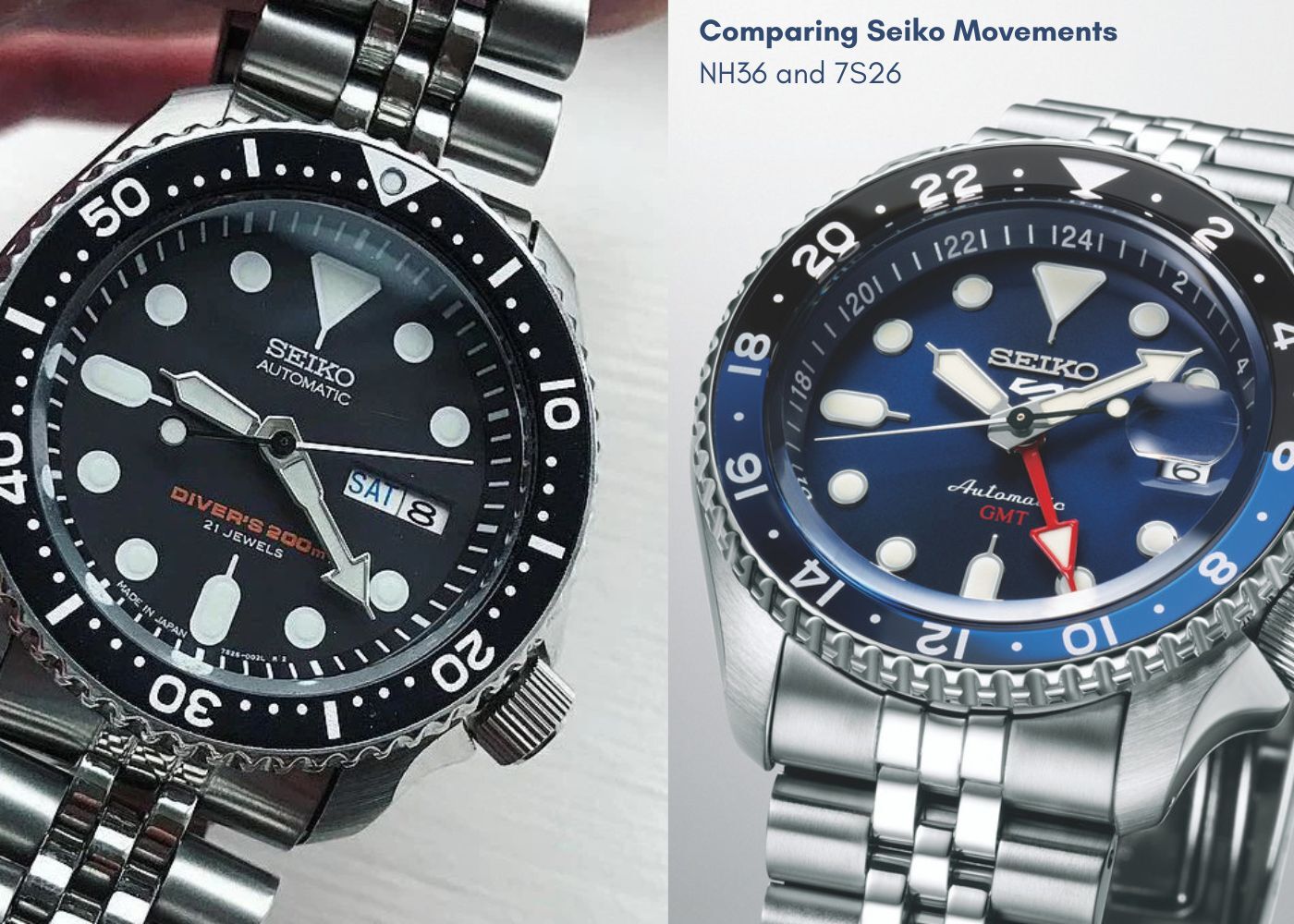 NH36 vs 7S26: Comparing Key Seiko Movement Differences