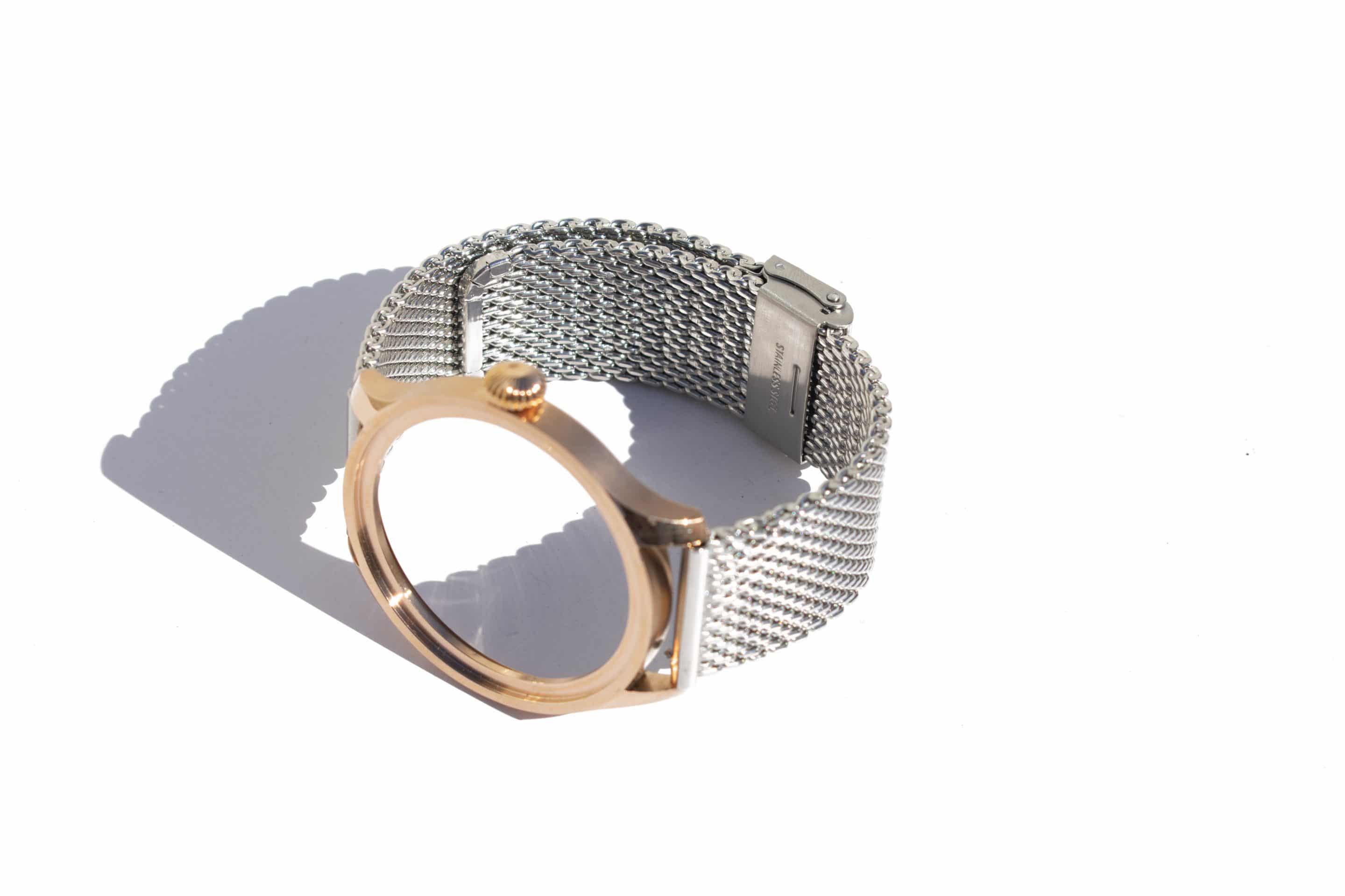 Stainless Steel Chain-Link Watch, SILVER