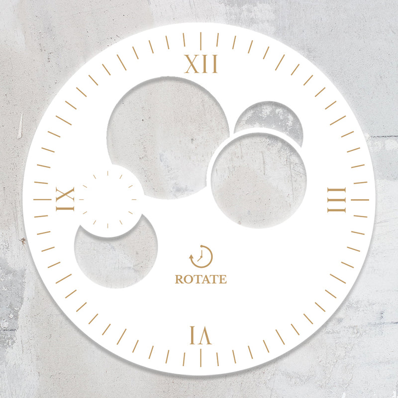 White & Gold Skeleton Dial | DIY Watch Dial | Rotate Watches